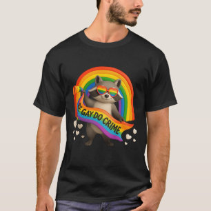 Camiseta Seja Gay do Orgulho do Crime Sinalizador Lgbtq Rac