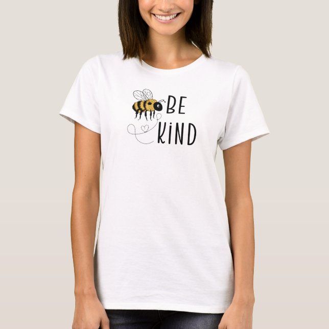 Camiseta Seja gentil, Abelha Mel (Frente)