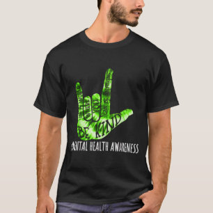Camiseta Seja Gentil Als Sinal de Mão de Amor Conscientizaç