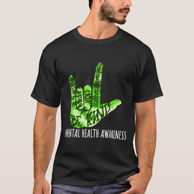Camiseta Seja Gentil Als Sinal de Mão de Amor Conscientizaç (Frente)