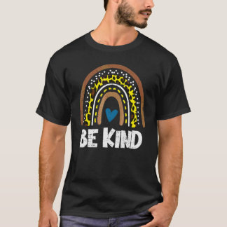 Camiseta Seja Gentil Arco-Íris Laranja Dia de Unidade Contr