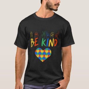 Camiseta Seja Gentil Asl Língua Americana de Sinais Conscie