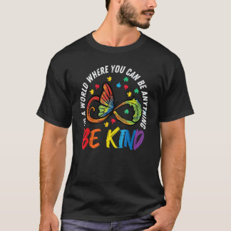 Camiseta Seja Gentil Autismo Borboleta Infinita Conscientiz