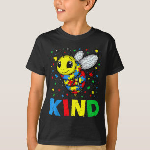 Camiseta Seja gentil autismo consciência gráfico puzzle hom
