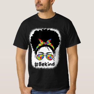 Camiseta Seja gentil Autismo Conscientista Mensageiro Mulhe