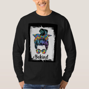 Camiseta Seja gentil Autismo Conscientista Mensagem Mamã Me