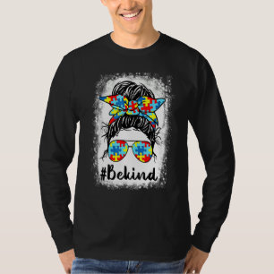 Camiseta Seja gentil Autismo Conscientista Mensagem Mamã Me