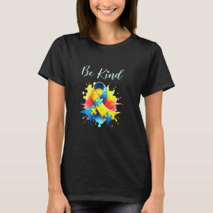 Camiseta Seja Gentil Autismo Conscientização Puzzle Fita Ho