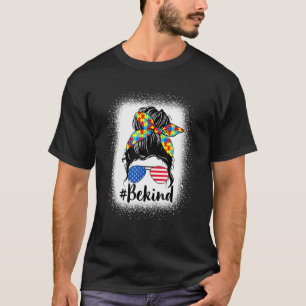 Camiseta Seja gentil Autismo Mensageiro Meninas Americanas 