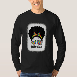 Camiseta Seja gentil Autismo Sensibilização Mensageira Mulh