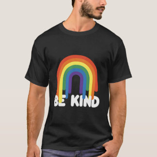 Camiseta Seja Gentil Bondade Positividade Inspirador Arco-í