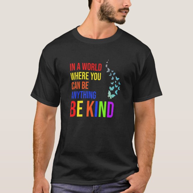 Camiseta Seja gentil com a bondade laranja com a união anti (Frente)