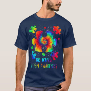 Camiseta Seja gentil com a consciência, Tie Dye Quebra-cabe