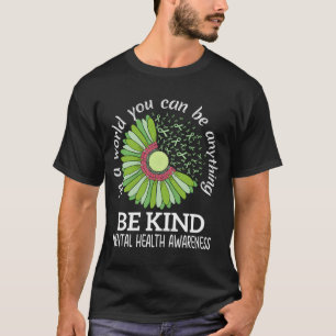Camiseta Seja gentil com a Fita Verde e a Consciência da Sa