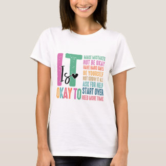 Camiseta Seja Gentil Com a Sua Mente Aceitação Mental Saúde