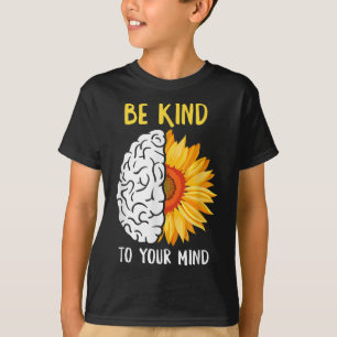 Camiseta Seja gentil com a sua mente, com conhecimento de s
