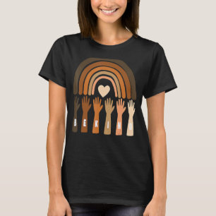 Camiseta Seja gentil com Melanin Arco-Íris Tom preto africa