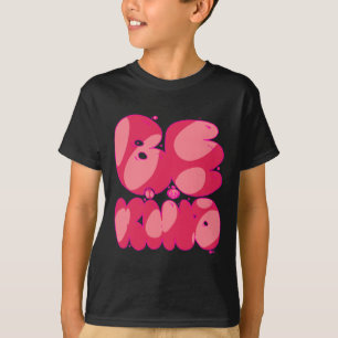 Camiseta Seja gentil com o adesivo vermelho