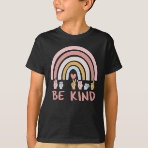 Camiseta Seja gentil com o ASL III - Língua de Sinais Ameri