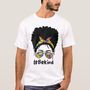 Camiseta Seja gentil com o autismo Sensibilização Mensageir