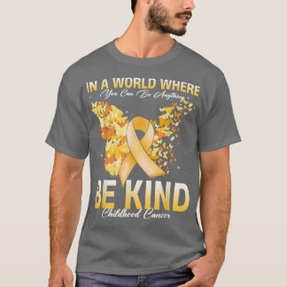 Camiseta Seja gentil com o Cancer de infância, botão de fit