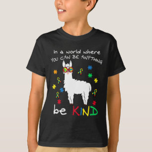 Camiseta Seja gentil com o Quebra-cabeça de Llama, peça Leg