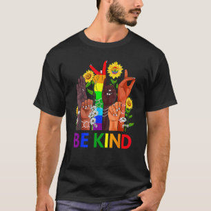 Camiseta Seja gentil com o símbolo do arco-íris LGBT Iguald