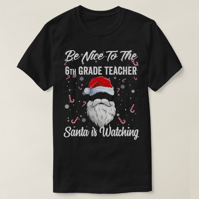 Camiseta Seja gentil com os Papais noeis de Professores da  (Frente do Design)