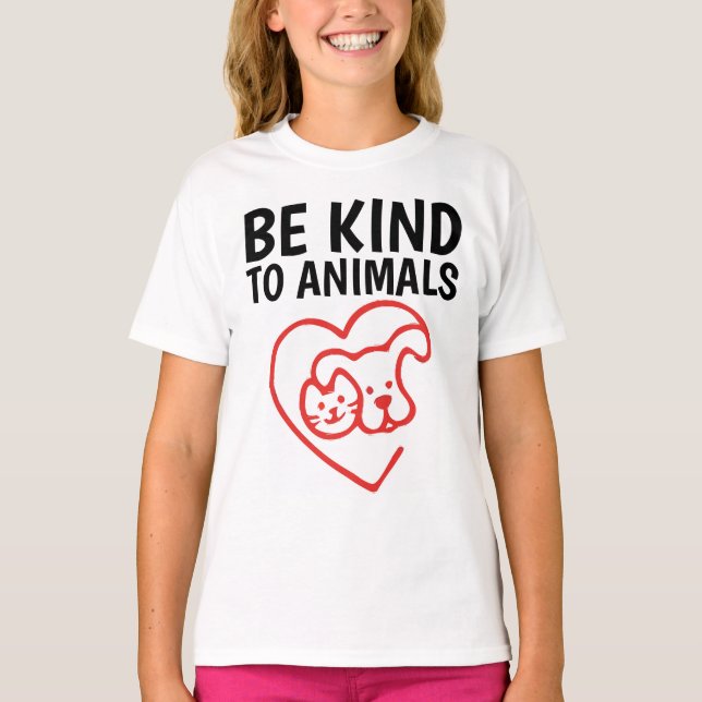 Camiseta SEJA GENTIL COM T-shirts DE ANIMAIS (Frente)