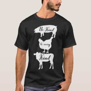 Camiseta Seja gentil Com Toda Espécie De Vegana Vegetariana