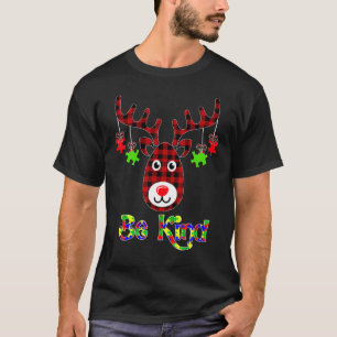 Camiseta Seja Gentil Conscientização do Autismo Natal Rena 