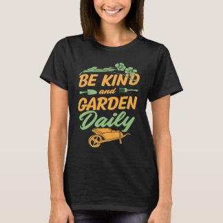 Camiseta Seja Gentil E Cuide do Jardim Diário Floral Fofo P