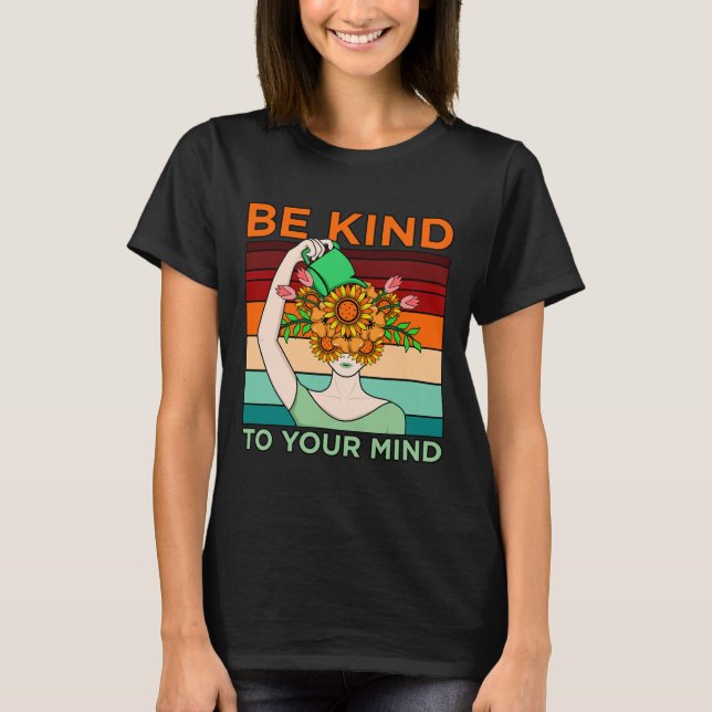 Camiseta Seja gentil em se importar com o apoio à conscient (Frente)