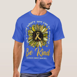 Camiseta Seja gentil Fita de Consciência da Infância Dourad