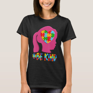 Camiseta Seja gentil Garota Autismo Crianças Autismo Consci