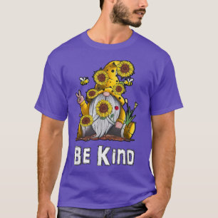 Camiseta Seja gentil, gnomo girassol inspirado, abençoado