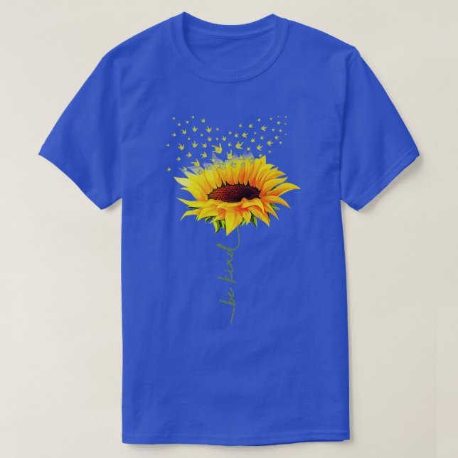 Camiseta Seja gentil Hippie Sunflower Eu Amo Você Surdo Sin (Frente do Design)