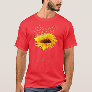Camiseta Seja gentil Hippie Sunflower Eu Amo Você Surdo Sin
