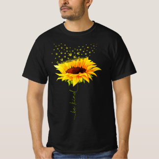 Camiseta Seja gentil Hippie Sunflower Eu Amo Você Surdo Sin