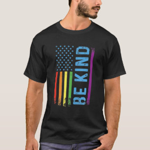 Camiseta Seja Gentil LGBT LGBTQ Orgulho Gay Arco-íris Bande