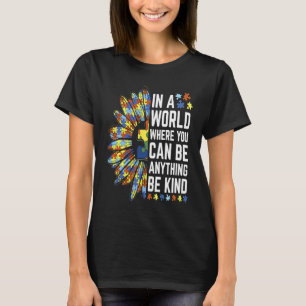 Camiseta Seja Gentil Puzzle Girassol Abril Dia Mundial de C