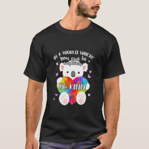 Camiseta Seja gentil Quebra-cabeça Koala Autismo Mês de C
