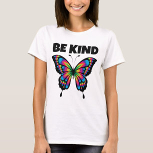 CAMISETA SEJA GENTIL, SENHORAS DE BOTTERFLY, T-SHIRT
