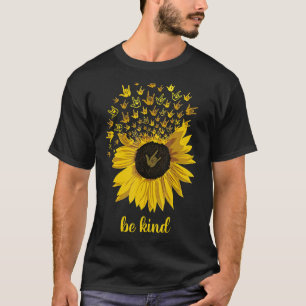 Camiseta Seja gentil Símbolo de mão Yolo girassol Flo inspi