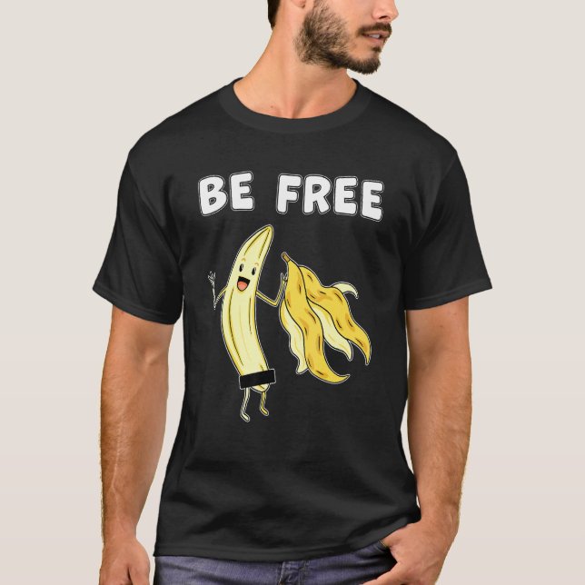 Camiseta Seja grátis, Fruta Gráfica, Liberdade Humor 1 (Frente)