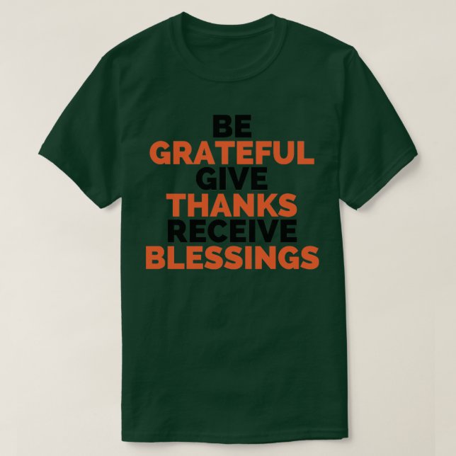 Camiseta Seja grato (Frente do Design)
