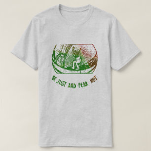 Camiseta Seja justo e não tenha medo de patinar em linha