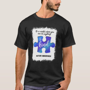 Camiseta Seja Kind Blue Quebra-cabeça Piece Autismo Consciê