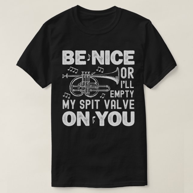 Camiseta Seja legal ou eu esvaziarei meus amantes de cornet (Frente do Design)