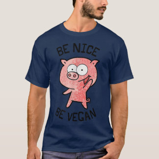 Camiseta Seja legal ser porquinho vegetariano